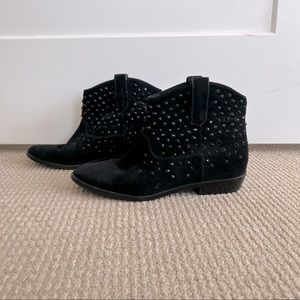 Michael Kors DANI Suede Studded Bootie Black Size 6.5